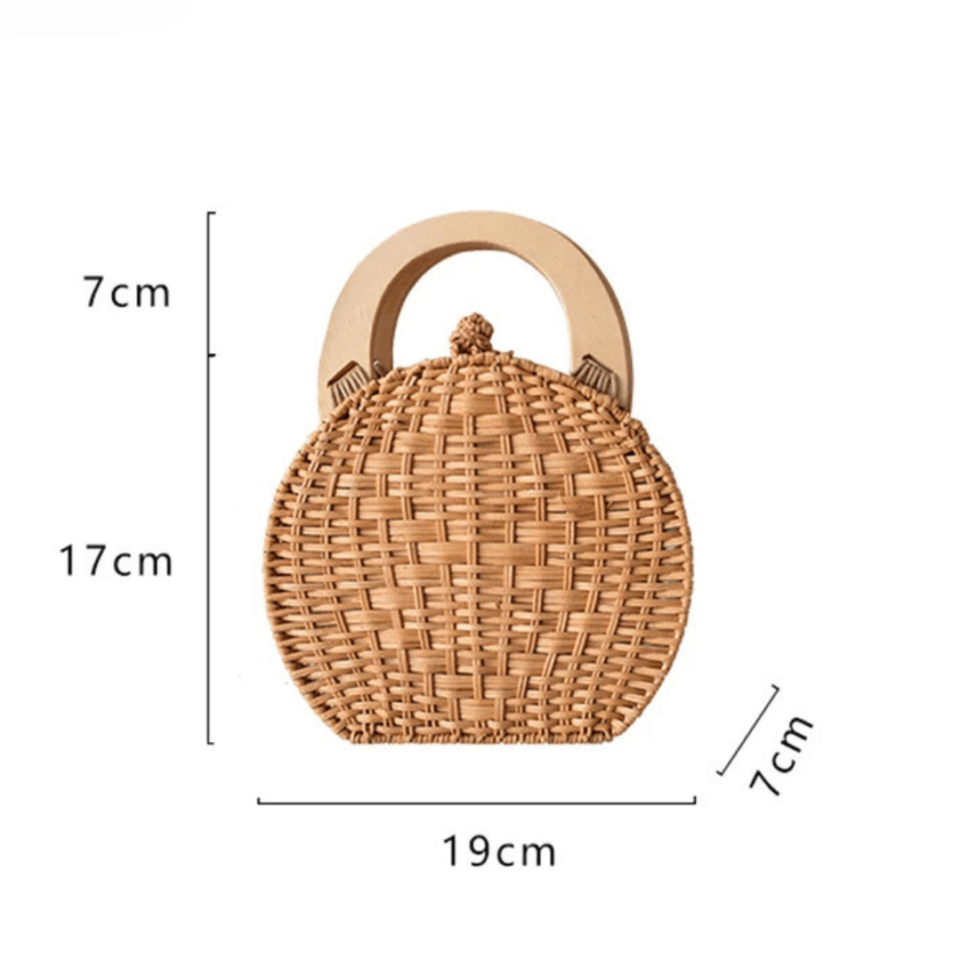 Bolsa de Mão em Palha Rattan Tífany