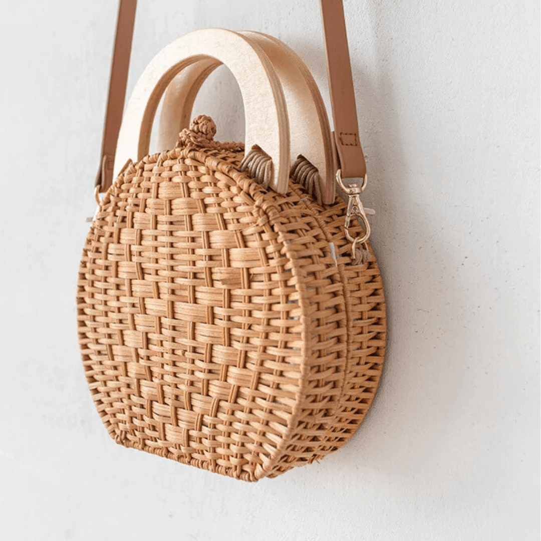 Bolsa de Mão em Palha Rattan Tífany