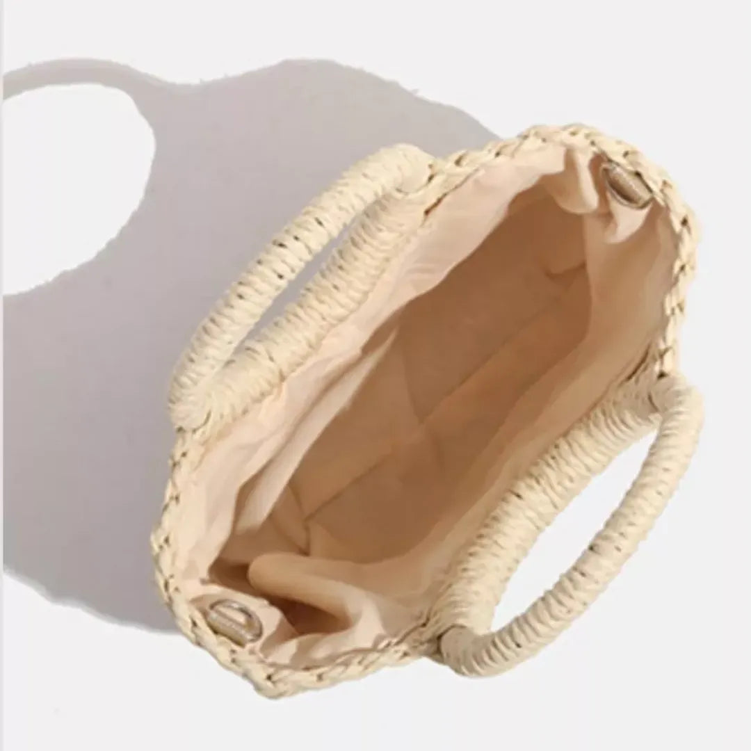 Bolsa de Ombro em palha Rattan Loriel