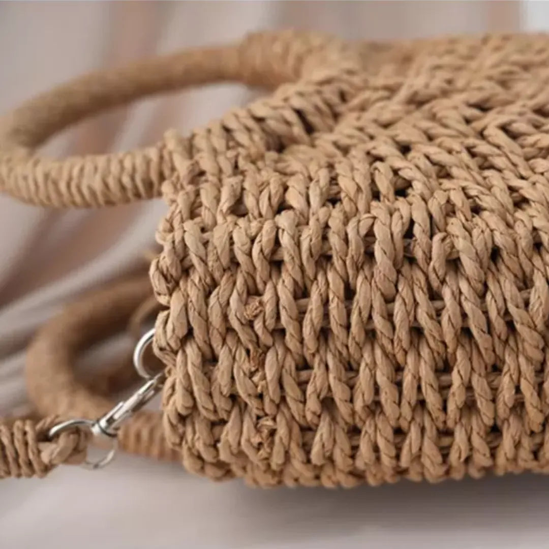 Bolsa de Ombro em palha Rattan Loriel