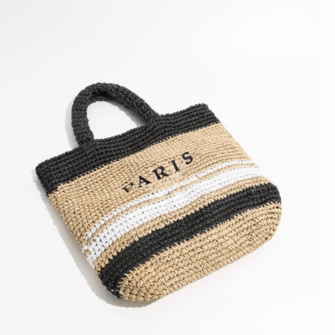 Bolsa de Palha tricô Raffia Paris