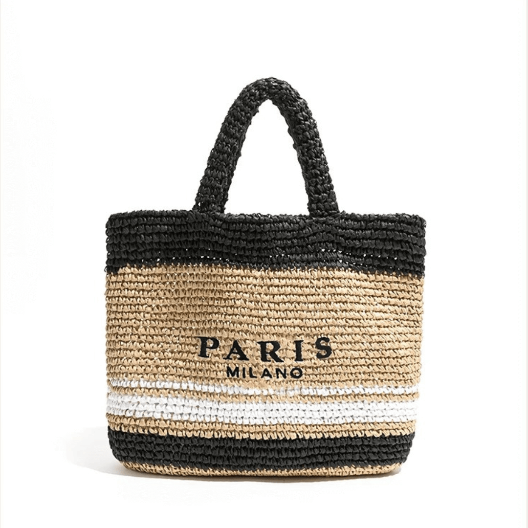 Bolsa de Palha tricô Raffia Paris