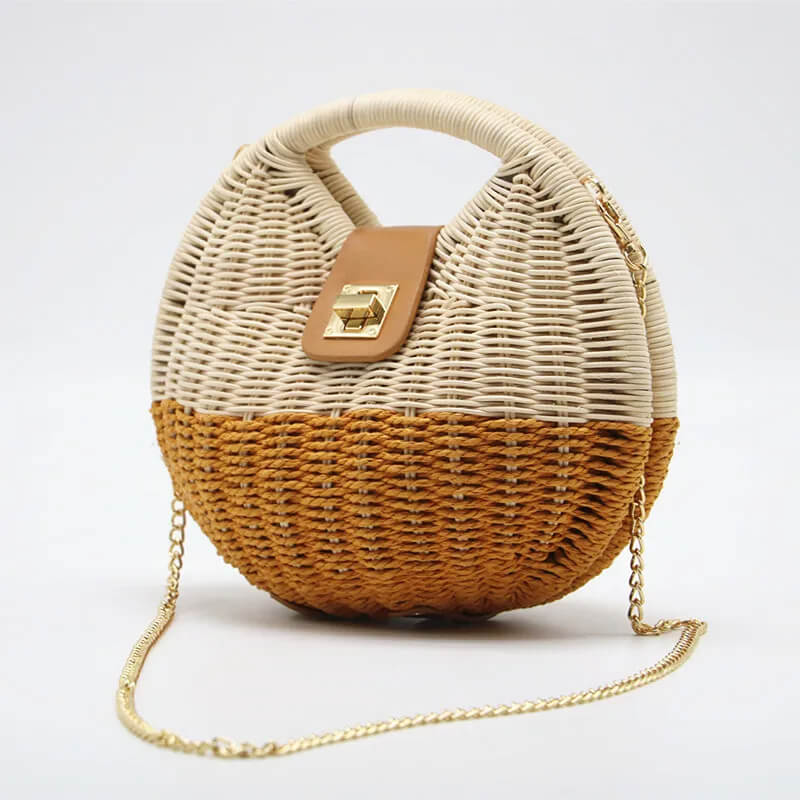 Bolsa Palha Rattan Bohemia