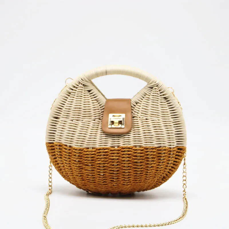 Bolsa Palha Rattan Bohemia