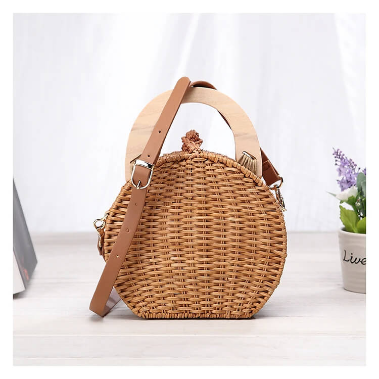 Bolsa de Mão em Palha Rattan Tífany